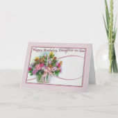 Verjaardag Kaart van schoondochter met bloemen (Voorkant)