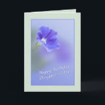 Verjaardag Kaart van schoondochter met Petunia<br><div class="desc">Deze mooie kleine petunia is omgeven door zachte rustgevende kleuren en maakt een geweldige verjaardagsgroet voor iemand speciaal.</div>