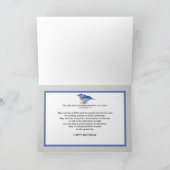 Verjaardag Kaart van schoonzoon met Blue Jay Bird (Binnen)