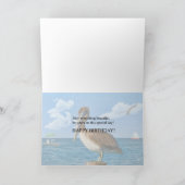 Verjaardag Kaart van schoonzoon met Brown Pelican (Binnen)