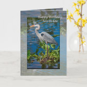 Verjaardag Kaart van schoonzoon met grote blauwe r (Gele Bloem)