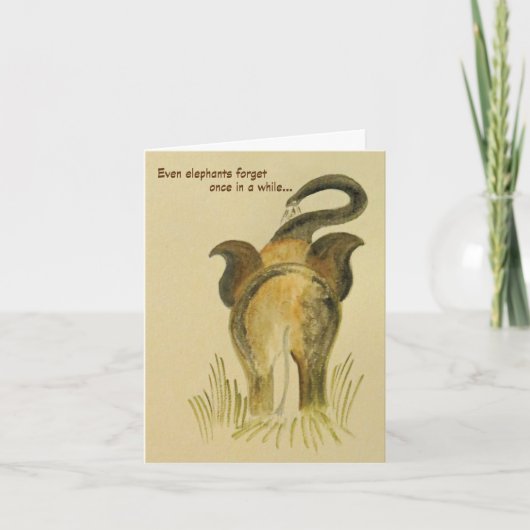 Verjaardag Kaart - Verlate verjaardagswensen (Voorkant)