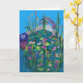 Verjaardag Kaart - Vijver met waterlelies (Gele Bloem)