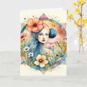 Verjaardag Kaart voor 20-jarige nichtje (Gele Bloem)