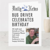 Verjaardag Kaart voor buschauffeur om te personali (Voorkant)