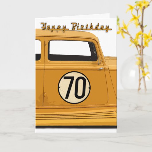 Verjaardag Kaart voor de 70-jarige (Gele Bloem)