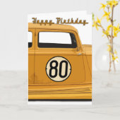 Verjaardag Kaart voor de 80-jarige (Gele Bloem)