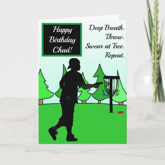 Verjaardag Kaart voor Disc Golfer (Voorkant)