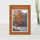 Verjaardag Kaart voor echtgenoot — Herfststroom (Voorkant)