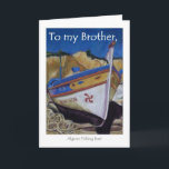 Verjaardag Kaart voor een broeder - Algarve Vissen<br><div class="desc">Een Kaart voor een broeder met een Portugees Visten uit een zacht pastelschilderij van Judy Adamson. Ik zal graag de voortekst op aanvraag wijzigen en u kunt de binnenkant aanpassen om aan uw vereisten te voldoen.</div>