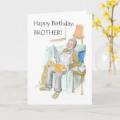 Verjaardag Kaart voor een broertje (Gele Bloem)