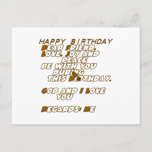 Verjaardag Kaart voor een Christelijke vriend (Voorkant)