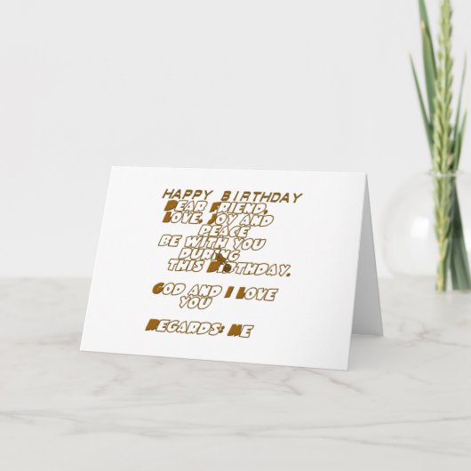 Verjaardag Kaart voor een Christelijke vriend (Voorkant)