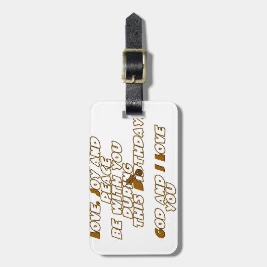 Verjaardag Kaart voor een Christelijke vriend Bagagelabel (Voorkant verticaal)