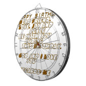 Verjaardag Kaart voor een Christelijke vriend Dartbord (Voorkant Rechts)