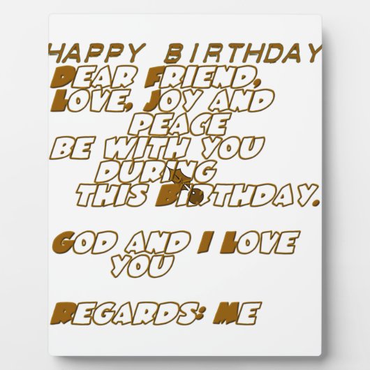 Verjaardag Kaart voor een Christelijke vriend Fotoplaat (Voorkant)