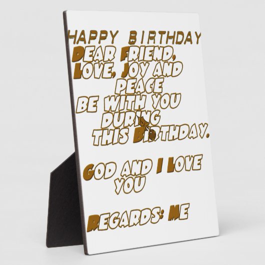 Verjaardag Kaart voor een Christelijke vriend Fotoplaat (Zijkant)