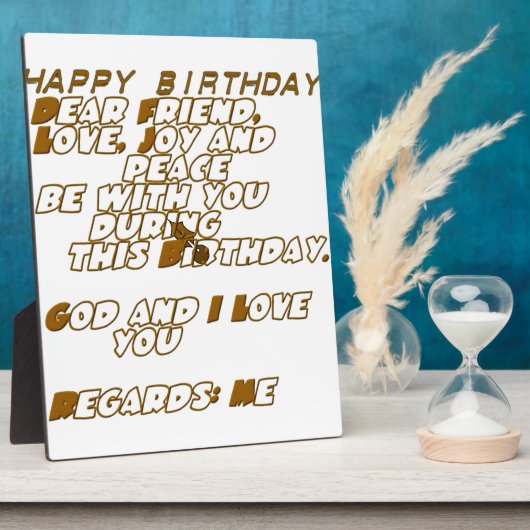 Verjaardag Kaart voor een Christelijke vriend Fotoplaat (Zijkant)