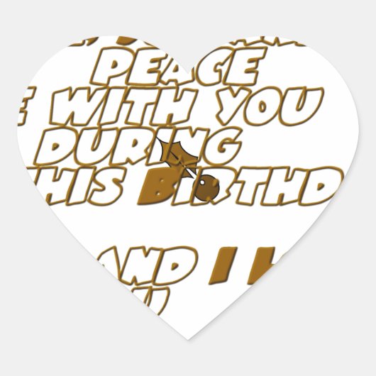 Verjaardag Kaart voor een Christelijke vriend Hart Sticker (Voorkant)