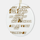 Verjaardag Kaart voor een Christelijke vriend Keramisch Ornament (Links)