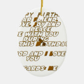 Verjaardag Kaart voor een Christelijke vriend Keramisch Ornament (Voorkant)