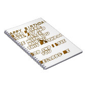 Verjaardag Kaart voor een Christelijke vriend Notitieboek (Rechterzijde)