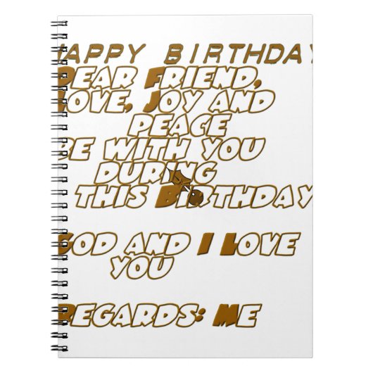 Verjaardag Kaart voor een Christelijke vriend Notitieboek (Voorkant)