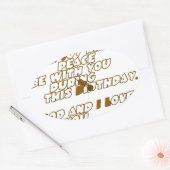 Verjaardag Kaart voor een Christelijke vriend Ovale Sticker (Envelop)