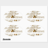 Verjaardag Kaart voor een Christelijke vriend Ovale Sticker (Vel)