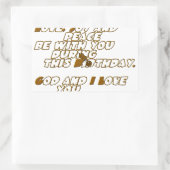 Verjaardag Kaart voor een Christelijke vriend Rechthoekige Sticker (Tas)