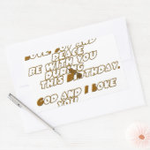 Verjaardag Kaart voor een Christelijke vriend Rechthoekige Sticker (Envelop)