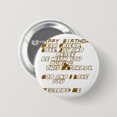 Verjaardag Kaart voor een Christelijke vriend Ronde Button 5,7 Cm (Voorkant /achterkant)