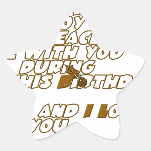 Verjaardag Kaart voor een Christelijke vriend Ster Sticker (Voorkant)