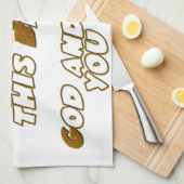 Verjaardag Kaart voor een Christelijke vriend Theedoek (Quarter Fold)