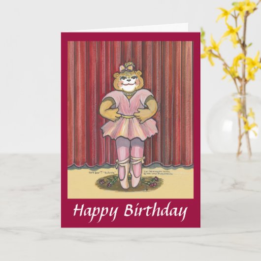 Verjaardag Kaart voor een danser (Gele Bloem)