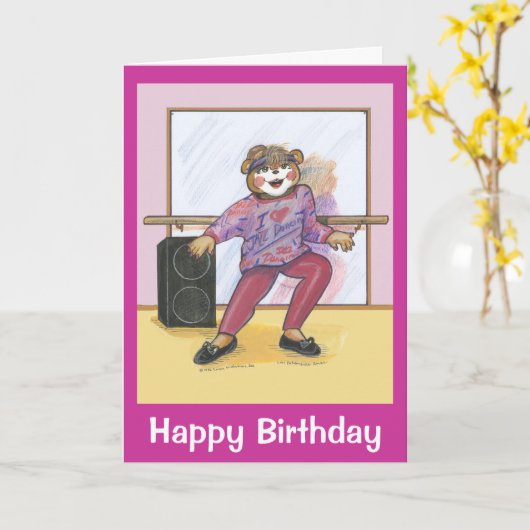 Verjaardag Kaart voor een danser (Gele Bloem)