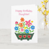 Verjaardag Kaart voor een dochter (Gele Bloem)