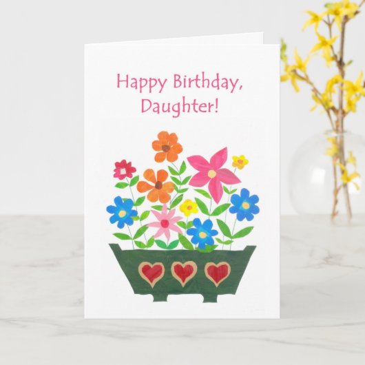 Verjaardag Kaart voor een dochter (Gele Bloem)