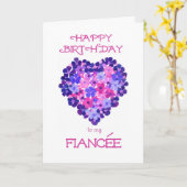 Verjaardag Kaart voor een verloofde - Flower Power (Gele Bloem)