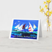 Verjaardag Kaart voor een zwager - Zeilen (Gele Bloem)