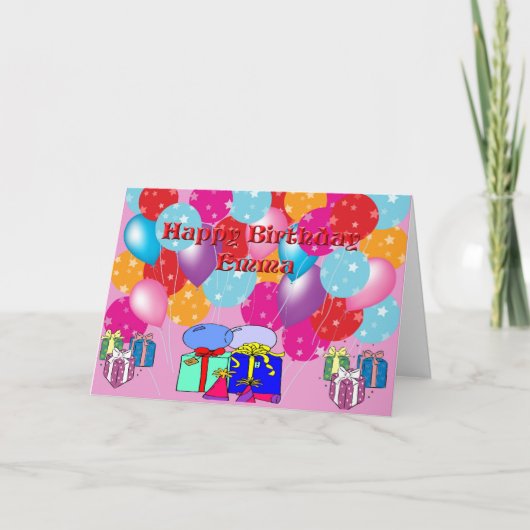 Verjaardag Kaart voor Emma (Voorkant)