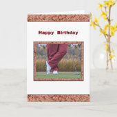 Verjaardag Kaart voor golfer (Gele Bloem)