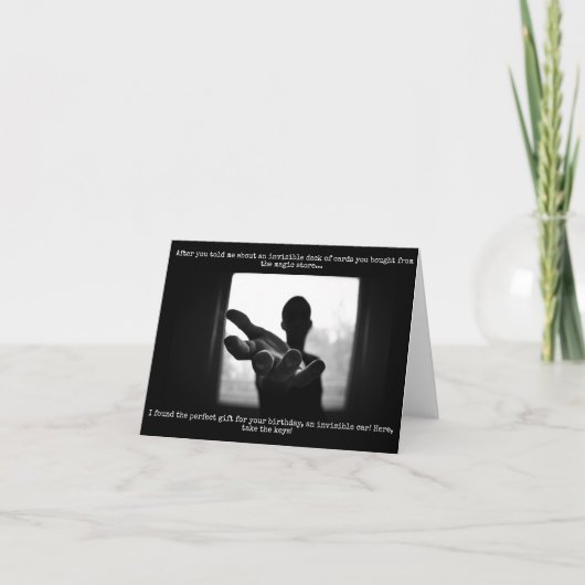 Verjaardag Kaart voor goochelaars - Funny Invisibl (Voorkant)