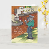 Verjaardag Kaart voor Hondenliefhebber - Decaf Sch (Gele Bloem)