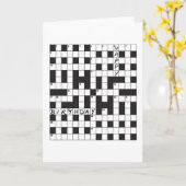 Verjaardag Kaart - Voor kruiswoordliefhebbers (Gele Bloem)
