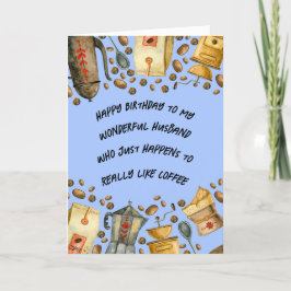 Verjaardag Kaart voor man Coffee Design