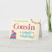  Verjaardag Kaart voor neef, Bunting, Geschenken (Voorkant)