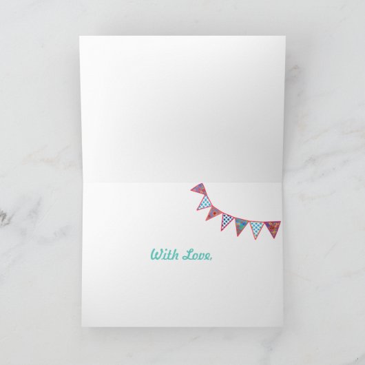  Verjaardag Kaart voor Oma, Bunting, Geschenken (Binnen)