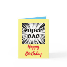 Verjaardag Kaart voor papa, Superhero Thema