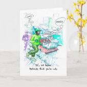Verjaardag Kaart voor Runner - Crazy Runners (Gele Bloem)